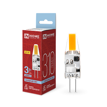 Лампа светодиодная LED-JC-COB 3Вт 12В G4 6500К 310Лм IN HOME в Хабаровске