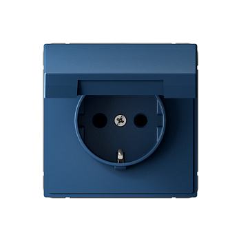 ARTGALLERY РОЗЕТКА с заземл. со шторк. с крышкой, 16А, IP20, механизм, АКВАМАРИН в Хабаровске