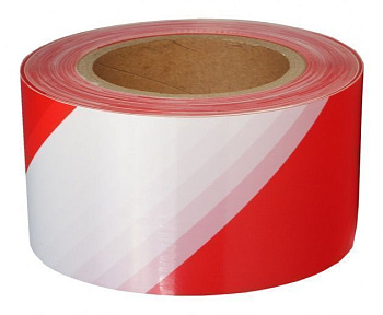 Лента оградительная 250 м красно-белая 75мм в Хабаровске