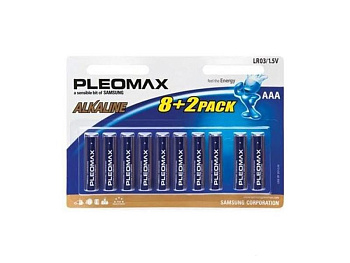 Батарейки ААА Pleomax LR03-8+2BL (10шт) в Хабаровске