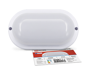 Светильник светодиодный герметичный СПП МД-1565-ОВАЛ 15Вт 6500К 1350Лм с микроволновым датчиком IP65 160х88мм IN HOME в Хабаровске