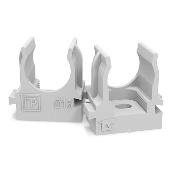 Крепеж-клипса для труб для прямого монтажа серая 16 мм Промрукав в Хабаровске