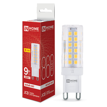 Лампа светодиодная LED-JCD 9Вт 230В G9 4000К 860Лм IN HOME в Хабаровске