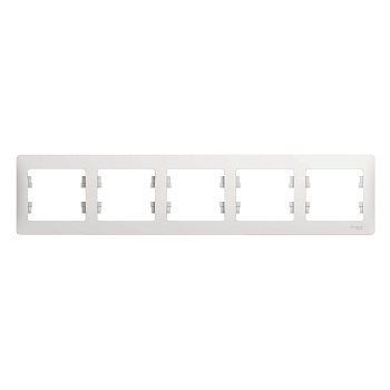 Рамка пятиместная Glossa SE белая в Хабаровске