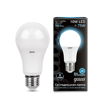 Лампа светодиодная LED-A60 10Вт E27 4100K 920Лм Black GAUSS в Хабаровске