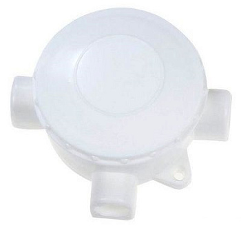 Коробка распределительная для открытой установки 3-х рожковая пластиковая белая в Хабаровске