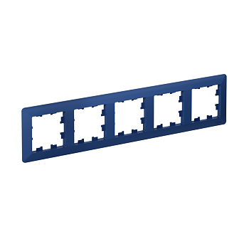 Рамка пятиместная AtlasDesign AIR SE АКВАМАРИН/дымчатая черная в Хабаровске