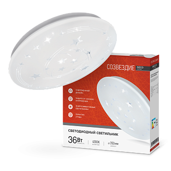 Светильник светодиодный серии DECO СОЗВЕЗДИЕ 36Вт 230В 4000К 3240Лм 380х55мм IN HOME в Хабаровске