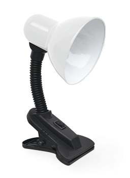 Светильник настольный под лампу на прищепке СНП 21Б-E27 230В БЕЛЫЙ (с подвесом) IN HOME в Хабаровске