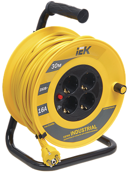 Катушка УК30 с т/з 4 места 2P+PE/30м 3х1,5 мм2 "Industrial" IEK в Хабаровске