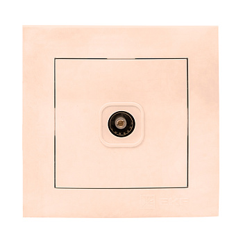 Валенсия розетка телевизионная 1-местная 75Ом 5-862МГц кремовая EKF PROxima в Хабаровске