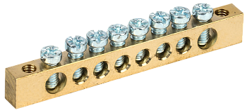 Шина IEK PEN "земля-ноль" 6х9мм 8/2 (8групп/креп по краям) в Хабаровске