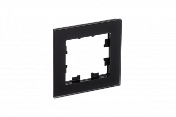 Рамка одинарная AtlasDesign Nature SE матовое стекло черная в Хабаровске