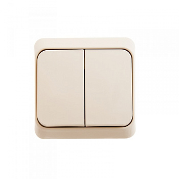 Выключатель двухклавишный ЭТЮД SE крем в Хабаровске