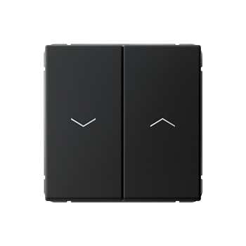 ARTGALLERY 2-клавишный ВЫКЛЮЧАТЕЛЬ ДЛЯ ЖАЛЮЗИ, 2х сх.4, 10А, механизм, КАРБОН в Хабаровске