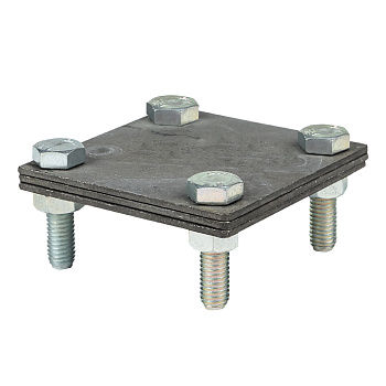 Зажим полоса 40 - полоса 40 (3 пластины 70х70мм) HZ EKF PROxima в Хабаровске