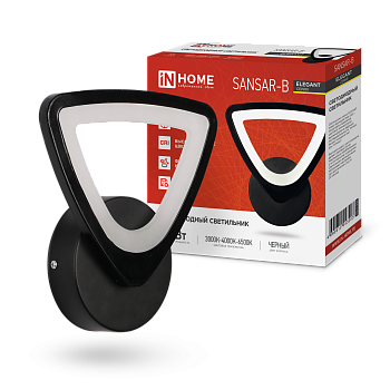 Светильник светодиодный ELEGANT SANSAR-B 15Вт 230В 3000-6500K 1050Лм STEP COLOR черный IN HOME в Хабаровске