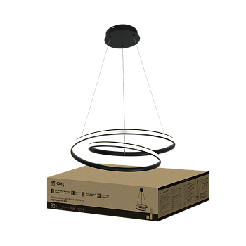 Светильник светодиодный ESTETIKA DALI-HL-90BL 90Вт 230В 3000-6500K 500х500x120мм 1.2м трос ДУ черный IN HOME в Хабаровске