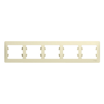Рамка пятиместная Glossa SE бежевая в Хабаровске