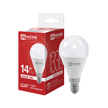 Лампа светодиодная LED-ШАР-VC 14Вт 230В E14 4000K 1330Лм IN HOME в Хабаровске