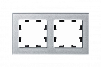 Рамка двойная AtlasDesign Nature SE стекло алюминий в Хабаровске