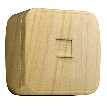 Розетка Phone 1-местная ОП Минск светлое дерево EKF в Хабаровске