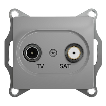 Розетка ТВ-SAT оконечная 1DB Glossa SE алюминий в Хабаровске