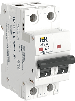 Автоматический выключательM06N-DC 2P 2А 6кА х-ка Z ARMAT IEK в Хабаровске