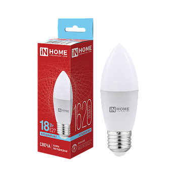 Лампа светодиодная LED-СВЕЧА-VC 18Вт 230В E27 6500K 1620Лм IN HOME в Хабаровске