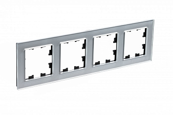 Рамка четырехместная AtlasDesign Nature SE стекло алюминий в Хабаровске