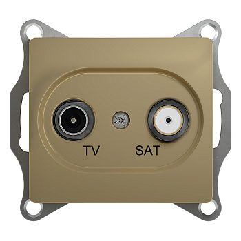 Розетка ТВ-SAT оконечная 1DB Glossa SE титан в Хабаровске