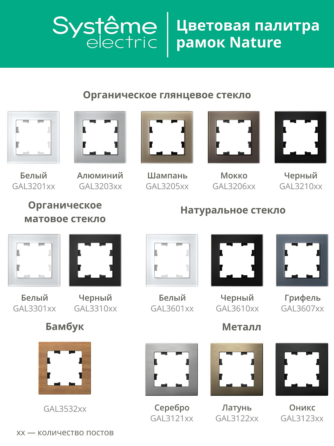 Рамка четырехместная AtlasDesign Nature SE матовое стекло белая