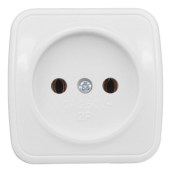 Розетка одинарная НАКЛАДНАЯ Минск EKF белая в Хабаровске
