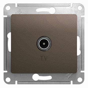 Розетка телевизионная GLOSSA Schneider Electric шоколад в Хабаровске