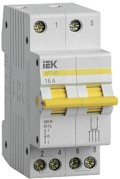 Выключатель-разъединитель трехпозиционный ВРТ-63 2P 16А IEK в Хабаровске