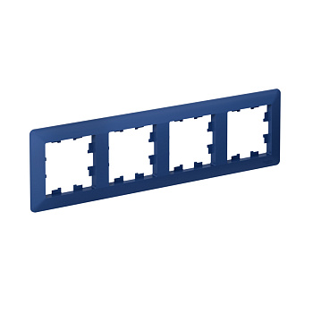 Рамка четырехместная AtlasDesign AIR SE АКВАМАРИН/дымчатая черная в Хабаровске