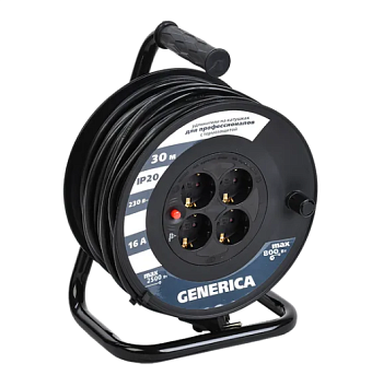 Катушка УК30 с т/з 4 места 2P+PE/30м 3х1,5мм2 GENERICA в Хабаровске