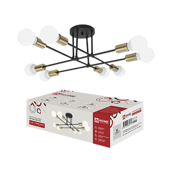 Люстра под лампу LOFT EASY-8E27-BLT 8хЕ27 черный, латунь IN HOME в Хабаровске
