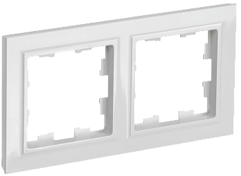 Рамка двойная BRITE IEK белая в Хабаровске