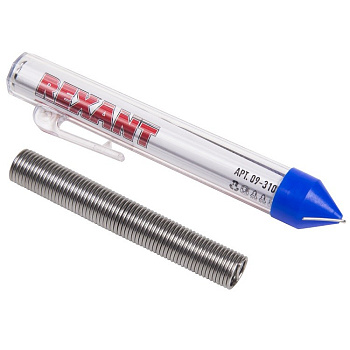 Припой с канифолью 20гр. d=1.0мм (Sn60 Pb40 Flux 2.2%) REXANT в Хабаровске
