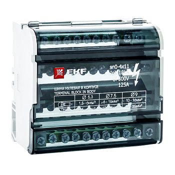 Шина нулевая в корпусе (4х11) EKF PROxima в Хабаровске