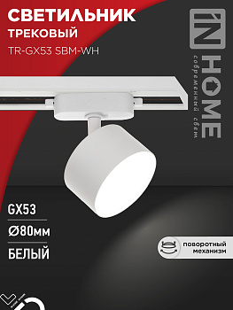 Светильник трековый TR-GX53 SBM-WH белый IN HOME в Хабаровске