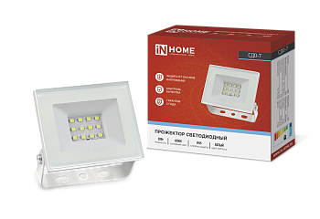 Прожектор светодиодный СДО-7 20Вт 230В 6500К IP65 белый IN HOME в Хабаровске
