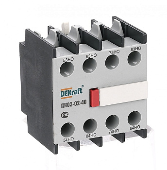 Приставка контактная дополнительные контакты 4НО лицевой установки ПК-03 DEKraft в Хабаровске