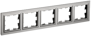 Рамка пятиместная BRITE IEK сталь в Хабаровске