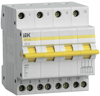 Выключатель-разъединитель трехпозиционный ВРТ-63 4P 25А IEK в Хабаровске