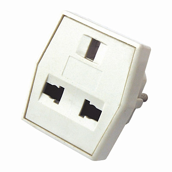 Сетевой переходник «Квадрат» белый REXANT в Хабаровске