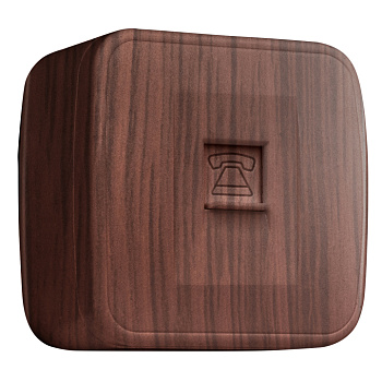 Розетка RJ-45 1-местная ОП Минск, 1А, 120В, тёмное дерево EKF в Хабаровске