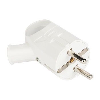 Вилка с кольцом з/к 16А 250В EKF PROxima белая в Хабаровске