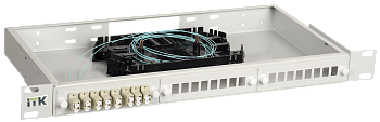 ITK 1U кросс укомплектованный: LC (duplex) 4шт; (OM3) в Хабаровске